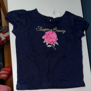 Sleeping Beauty Navy Blue Kids Shirt